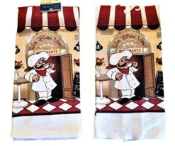 GENERIC Chef Hand Towel Set 2 Pack Decorate Your Kitchen Décor – Home Décor -Bath Towels Kitchen Linens (Chef)