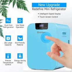 20L Compact Mini Refrigerator, 16℉-149℉ Portable Cooler Warmer Fridge With Digital Temperature Control For Cosmetics, Makeup, Single Door Skincare Fridge For Car, Home, Office, Dorm(Blue) 12 20L Compact Mini Refrigerator, 16℉-149℉ Portable Cooler Warmer Fridge With Digital Temperature Control For Cosmetics, Makeup, Single Door Skincare Fridge For Car, Home, Office, Dorm(Blue) -Wilton Shop 51lCQR5QXLL