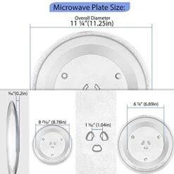 Microwave Plate Replacement For GE WB49X10097 11.25" Samsung DE74-20102B Microwave Glass Turntable Tray 11 1/4" Inches -Wilton Shop 51lCyM8iCvL