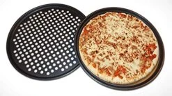 Pizza Pan With Holes, 2 Pack Carbon Steel Perforated Non-Stick Tray Tool Crispy 12inch Round For Home Kitchen -Wilton Shop 51lFsruNxFL