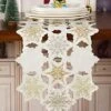 Holiday Christmas Table Runner 13"x68" Cutwork Embroidered Snowflake Dresser Scarf Table Topper For Home Dining Xmas Table Top Decoration (Runner 13"x68", Snowflake) 1 Holiday Christmas Table Runner 13"x68" Cutwork Embroidered Snowflake Dresser Scarf Table Topper For Home Dining Xmas Table Top Decoration (Runner 13"x68", Snowflake) -Wilton Shop 51lIcw59isL