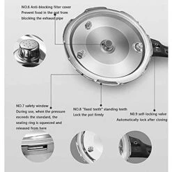 304 Stainless Steel Pressure Cooker, Household Gas Explosion-proof Small Pressure Cooker, General Use For Gas Stove And Induction Cooker Large Capacity (Size : 4L) -Wilton Shop 51lLu6rrKCS