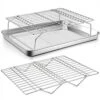 Baking Sheet And 2-Tier Cooling Racks Set, P&P CHEF Stainless Steel Baking Pan Tray With Stackable Cooking Wire Rack For Cookie Bacon Meat, Uncoated & Non-toxic, Mirror Finish& Dishwasher Safe - 3Pcs 2 Baking Sheet And 2-Tier Cooling Racks Set, P&P CHEF Stainless Steel Baking Pan Tray With Stackable Cooking Wire Rack For Cookie Bacon Meat, Uncoated & Non-toxic, Mirror Finish& Dishwasher Safe - 3Pcs -Wilton Shop 51lP9dgpUCL
