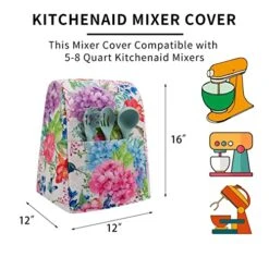 Kitchen Aid Mixer Cover,Kitchen Mixer Cover Compatible With 6-8 Quarts Kitchen Aid Hamilton Stand Mixer,Cover For Kitchen Aid Mixer,Kitchen Mixer Covers.Kitchen Aid Mixer Assecories (Bird)