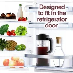 Cold Brew Coffee Maker + Chiller Kit + 50oz/1.5L Glass Cold Brew Maker - Iced Coffee Maker & Ice Tea Maker - Large Iced Coffee Pitcher For Fridge With Removable Stainless Steel Brewer Filter 7 Cold Brew Coffee Maker + Chiller Kit + 50oz/1.5L Glass Cold Brew Maker - Iced Coffee Maker & Ice Tea Maker - Large Iced Coffee Pitcher For Fridge With Removable Stainless Steel Brewer Filter -Wilton Shop 51lWTRsVTrL