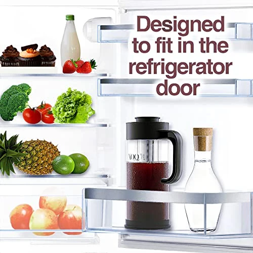 Cold Brew Coffee Maker + Chiller Kit + 50oz/1.5L Glass Cold Brew Maker - Iced Coffee Maker & Ice Tea Maker - Large Iced Coffee Pitcher For Fridge With Removable Stainless Steel Brewer Filter 5 Cold Brew Coffee Maker + Chiller Kit + 50oz/1.5L Glass Cold Brew Maker - Iced Coffee Maker & Ice Tea Maker - Large Iced Coffee Pitcher For Fridge With Removable Stainless Steel Brewer Filter - Image 3