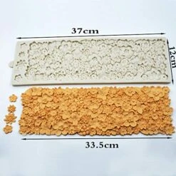 3D Full Flower Empire Cake Silicone Embossing Mat Fondant Impression Textured Lace Mat Cake Border Brim Decorating Mold Icing Candy Sugar Gum Paste Moulds Cake Craft Imprint Baking Moulds Bakeware Pan -Wilton Shop 51leMitTTCL