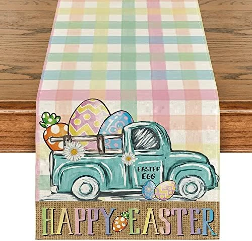 Buffalo Plaid Carrot Egg Truck Daisy Happy Easter Placemats Set Of 4, 12x18 Inch Seasonal Table Mats For Party Kitchen Dining Decoration 12 Buffalo Plaid Carrot Egg Truck Daisy Happy Easter Placemats Set Of 4, 12x18 Inch Seasonal Table Mats For Party Kitchen Dining Decoration - Image 10
