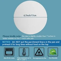 7 Inch Parchment Paper Rounds, Set Of 200, Non Stick Baking Parchment Paper/Baking Parchment Circles For Round Cake Pan, Springform Pan, Tortilla Press And So On（4.5/5.5/6/8/9/10/12in Available） -Wilton Shop 51lqoZA1wFL