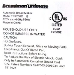 BREADMAN Bread Machine Paddle Model TR2200C TR-2200C Kneading Blade Part Maker -Wilton Shop 51luUI8WScL