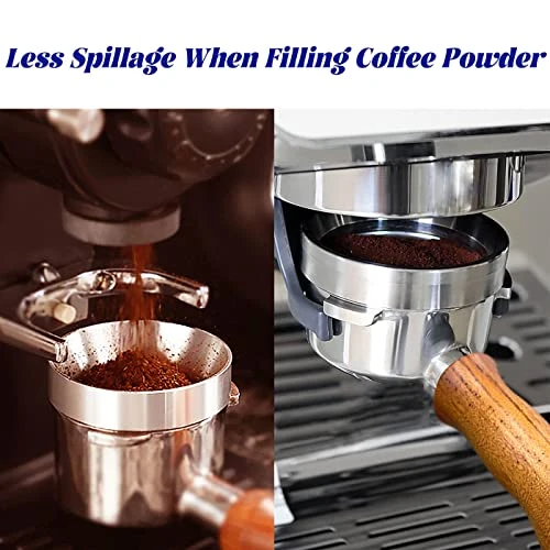 54mm Bottomless Portafilter, Professional Espresso Portafilter With Filter Basket, Puck Screen And Espresso Dosing Funnel, Compatible With 54mm Breville 8 Series Machines BES 880/878/875/870/840/810 7 54mm Bottomless Portafilter, Professional Espresso Portafilter With Filter Basket, Puck Screen And Espresso Dosing Funnel, Compatible With 54mm Breville 8 Series Machines BES 880/878/875/870/840/810 - Image 5