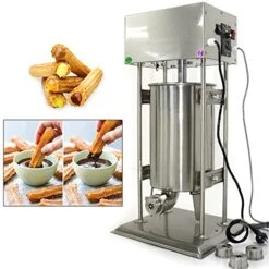 40W Electric Churro Filler, 15L Stainless Steel Vertical Spanish Churro Maker Latin Fruit Donut Machine, Fried Dough Sticks Machine For Home Restaurants Bakeries Use -Wilton Shop 51m3uGDzfBL