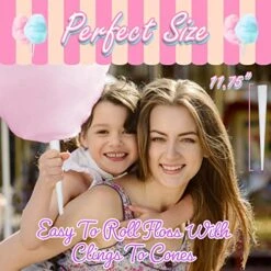 Cotton Candy Supplies Set, 100 Cotton Candy Bags With Ties, 100 Cotton Candy Cones (100 Bags 100 Cones) -Wilton Shop 51m9SJWjfrL