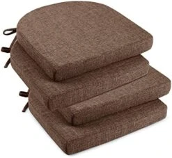 Indoor Chair Cushions For Dining Chairs, Soft And Comfortable Textured Memory Foam Kitchen Chair Pads With Ties And Non-Slip Backing, 16" X 16" X 2", Dark Grey, 4 Pack 24 Indoor Chair Cushions For Dining Chairs, Soft And Comfortable Textured Memory Foam Kitchen Chair Pads With Ties And Non-Slip Backing, 16" X 16" X 2", Dark Grey, 4 Pack -Wilton Shop 51mBoytGVpL. AC