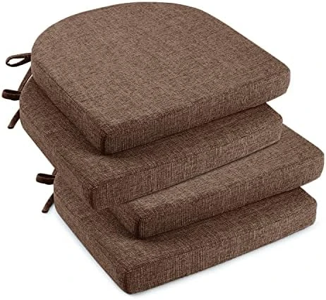Indoor Chair Cushions For Dining Chairs, Soft And Comfortable Textured Memory Foam Kitchen Chair Pads With Ties And Non-Slip Backing, 16" X 16" X 2", Dark Grey, 4 Pack 10 Indoor Chair Cushions For Dining Chairs, Soft And Comfortable Textured Memory Foam Kitchen Chair Pads With Ties And Non-Slip Backing, 16" X 16" X 2", Dark Grey, 4 Pack - Image 8