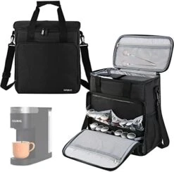 Travel Coffee Maker Carrying Bag Compatible With Keurig K-Mini Or K-Mini Plus, Single Serve Coffee Maker Portable Storage Bag With Shoulder Strap(Patented Design) 11 Travel Coffee Maker Carrying Bag Compatible With Keurig K-Mini Or K-Mini Plus, Single Serve Coffee Maker Portable Storage Bag With Shoulder Strap(Patented Design) -Wilton Shop 51mK9OhQpxL. AC