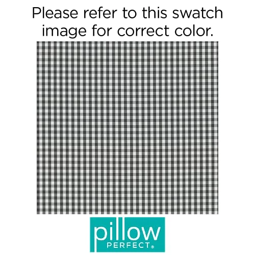 Outdoor/Indoor Dawson Pewter Chair Pads, 15.5" X 16", Black 2 Count 6 Outdoor/Indoor Dawson Pewter Chair Pads, 15.5" X 16", Black 2 Count - Image 4