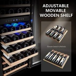 73 Bottle Compressor Wine Cooler Dual Zone With Touch Control -Wilton Shop 51mnMqvRATL