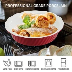 Pie Pan 9 Inch 2 Pack, Ceramic Pie Dish, Pie Plate For Dessert Kitchen, Round Baking Dish Pan For Dinner (Rouge Red) 13 Pie Pan 9 Inch 2 Pack, Ceramic Pie Dish, Pie Plate For Dessert Kitchen, Round Baking Dish Pan For Dinner (Rouge Red) -Wilton Shop 51mp8PKTMyS