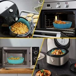 Opwulo 2-Pack Air Fryer Silicone Liners, 7.5inch & 8.5 Inch Air Fryer Basket, Easy Cleaning Air Fryers Silicone Pot, Reusable Air Fryer Silicone Pot Round For 3 To 5 Qt Air Fryer Oven Accessories 11 Opwulo 2-Pack Air Fryer Silicone Liners, 7.5inch & 8.5 Inch Air Fryer Basket, Easy Cleaning Air Fryers Silicone Pot, Reusable Air Fryer Silicone Pot Round For 3 To 5 Qt Air Fryer Oven Accessories -Wilton Shop 51nBTh0LALL