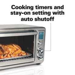 Hamilton Beach 31190C Digital Display Countertop Convection Toaster Oven With Rotisserie, Large 6-Slice, Stainless Steel -Wilton Shop 51nHkYZobrL