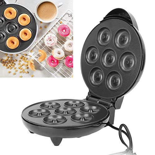 7 Holes Mini Donut Maker Machine, Electric Donut Maker With Double Sided Heating, A Pfoa Free, Commercial Donut Machine For Breakfast Snacks Desserts(1000W) (Black) 3 7 Holes Mini Donut Maker Machine, Electric Donut Maker With Double Sided Heating, A Pfoa Free, Commercial Donut Machine For Breakfast Snacks Desserts(1000W) (Black)