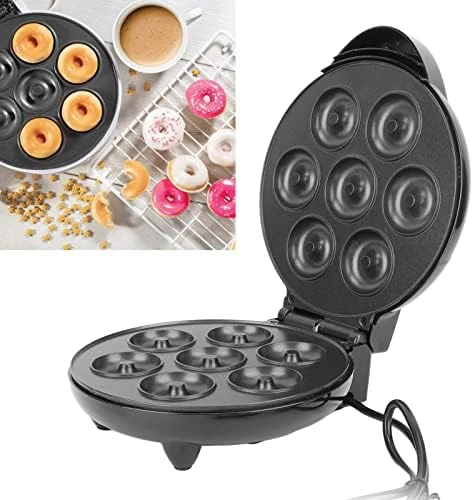 7 Holes Mini Donut Maker Machine, Electric Donut Maker With Double Sided Heating, A Pfoa Free, Commercial Donut Machine For Breakfast Snacks Desserts(1000W) (Black) 10 7 Holes Mini Donut Maker Machine, Electric Donut Maker With Double Sided Heating, A Pfoa Free, Commercial Donut Machine For Breakfast Snacks Desserts(1000W) (Black) - Image 8