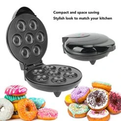 Mini Donut Maker Machine, Non Stick Portable Electric Doughnut Maker Pan For Home Snacks Dessert With With Non Slip Feet, Heat Dissipation Hole, Gifts For Kids