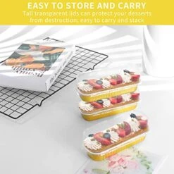 Disposable Mini Loaf Pans With Lids, 50pcs 6.8oz Aluminum Foil Narrow Cake Pans,Rectangle Cupcake Baking Cups Ramekins Tins Liners Containers Flans For Bread Muffin Brownie Cheesecake(Gold) 15 Disposable Mini Loaf Pans With Lids, 50pcs 6.8oz Aluminum Foil Narrow Cake Pans,Rectangle Cupcake Baking Cups Ramekins Tins Liners Containers Flans For Bread Muffin Brownie Cheesecake(Gold) -Wilton Shop 51nkg6OB2cL