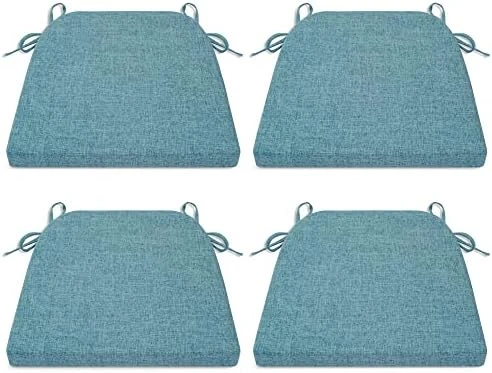 Chair Pads With Ties For Dining Room Chairs Set Of 4 High Density Foam Padded Cushion Non Slip U Shaped Kitchen Chair Seat Cushions 16x16.5 Inch White Beige 8 Chair Pads With Ties For Dining Room Chairs Set Of 4 High Density Foam Padded Cushion Non Slip U Shaped Kitchen Chair Seat Cushions 16x16.5 Inch White Beige - Image 6