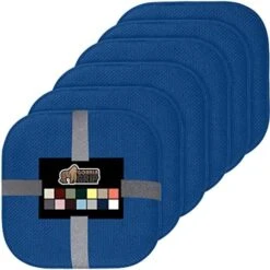 Memory Foam Chair Cushions, Comfortable Pads For Dining Room, Kitchen Table, Office Chairs, Stay In Place Backing, Comfortable Microfiber Seat Pad Cushion, Set Of 4, 16x16, Wine -Wilton Shop 51nq6vTGKL. AC