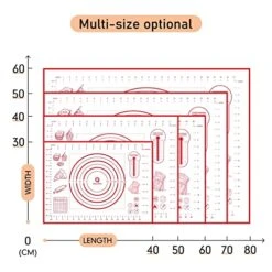 Silicone Pastry Mat For Baking, Baking Mat For Rolling Dough Non Slip Extra Large, Fondant Mat With Measurement, Kitchen Counter Mat For Pie Crust, Pizza And Cookies, Oven Liner Mat,16" X 24", Red -Wilton Shop 51nsAhBZgSL