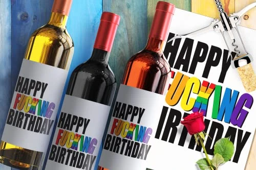 GENERIC LGBT Happy Fucking Birthday Wine Label, Birthday Party, My Best Bitches Wine Label, Wine Gift, Funny Cute ,Gifts For Her 6 GENERIC LGBT Happy Fucking Birthday Wine Label, Birthday Party, My Best Bitches Wine Label, Wine Gift, Funny Cute ,Gifts For Her - Image 4