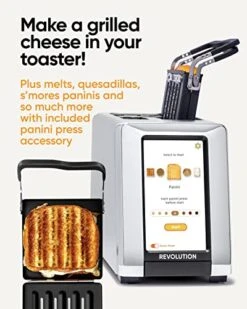 InstaGLO® R180S Toaster, In Stainless/Chrome + Revolution Panini Press (BUNDLE) – Perfect Toast, Grilled Cheeses, Quesadillas, And Paninis In Your Toaster (2 Items) 9 InstaGLO® R180S Toaster, In Stainless/Chrome + Revolution Panini Press (BUNDLE) – Perfect Toast, Grilled Cheeses, Quesadillas, And Paninis In Your Toaster (2 Items) -Wilton Shop 51nuIzHYz6L
