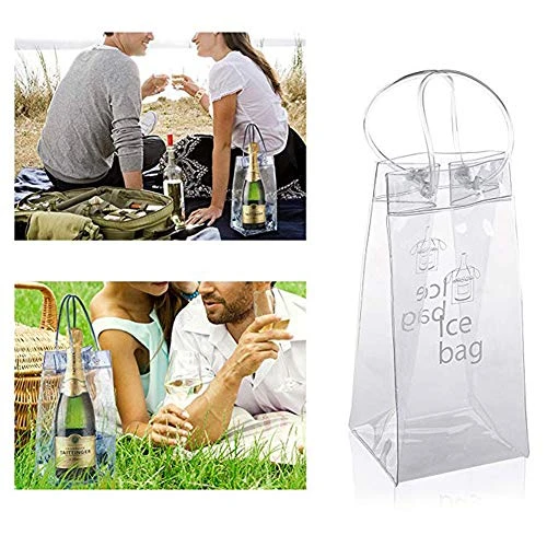 PVC Bottle Cooler, Ice Bag, Cooler Bag, Wine Ice Bag, 4 Pieces, Environmentally Friendly, PVC, Leak-Proof Ice Bag Set, Portable Transparent Wine Bottle Cooler With Handle For Champagne Wine Drinks 7 PVC Bottle Cooler, Ice Bag, Cooler Bag, Wine Ice Bag, 4 Pieces, Environmentally Friendly, PVC, Leak-Proof Ice Bag Set, Portable Transparent Wine Bottle Cooler With Handle For Champagne Wine Drinks - Image 5