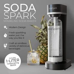 Modern Design Sparkling Water Maker – Soda Water Maker With 1l BPA-Free Reusable Bottle–Carbonated Water Maker For Home – Soda Streaming Machine For Seltzer (CO2 CARBONATOR NOT INCLUDED) (SS697B) -Wilton Shop 51o3BaAFBpL
