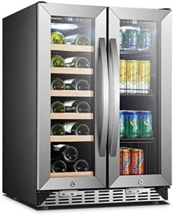 30 Inch Beverage And Wine Cooler, Dual Zone Compressor Wine Beverage Refrigerator With 33-Bottle And 70Cans -Wilton Shop 51o6PKiMexL. AC