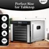Food Dehydrator Machine | 7 Stainless Steel Trays | Dryer For Jerky, Dog Treats, Herb, Meat, Beef, Fruit | Keep Warm Function, Digital Timer And Temperature Control, Equipped Safety Over-Heat Protection, ETL Approved - (MFD-7070, 7 Stainless Steel Trays) -Wilton Shop 51o7r3g9cHL