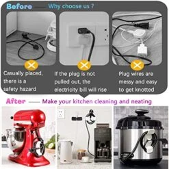 8 PCS Cord Organizer For Appliances,Cord Wrap Cord Holder Cable Organizer,Wire Storage Attachment Compatible For Blender, Coffee Maker, Pressure Cooker Toaster, Other Household Appliances Wire Storage -Wilton Shop 51oNDfqvCiL