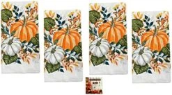 GENERIC Fall Kitchen Towels Oven 2Pc Set 100% Cotton Orange & White Pumpkins Berries And Leaves Autumn Harvest With Custom Magnet (2 Pc Towel Set) (OG-410-S) 15 GENERIC Fall Kitchen Towels Oven 2Pc Set 100% Cotton Orange & White Pumpkins Berries And Leaves Autumn Harvest With Custom Magnet (2 Pc Towel Set) (OG-410-S) -Wilton Shop 51oVqU50AL. AC