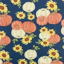 Autumn Thanksgiving Fall Flannel Backed Vinyl Tablecloth: Harvest Designs Of Colorful Pumpkins And Sunflowers On Blue (Fall Collage, 52" X 70" Inch) 18 Autumn Thanksgiving Fall Flannel Backed Vinyl Tablecloth: Harvest Designs Of Colorful Pumpkins And Sunflowers On Blue (Fall Collage, 52" X 70" Inch) -Wilton Shop 51oZj7XxQwL