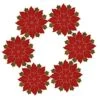 Festive Poinsettia Doilies For Christmas Holiday Table Centerpieces Decorations, Small Size, Round 12 Inch Set Of 6 -Wilton Shop 51ob20m4qIL