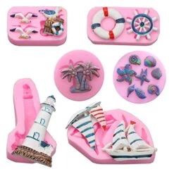 6 Pack Mermaid Fondant Cake Mold - Mermaid Seashell Starfish Conch Coral Seaweed Fish Turtles Silicone Mold Suitable For Cake Chocolate Candy Fondant Polymer Clay Crafting Projects 16 6 Pack Mermaid Fondant Cake Mold - Mermaid Seashell Starfish Conch Coral Seaweed Fish Turtles Silicone Mold Suitable For Cake Chocolate Candy Fondant Polymer Clay Crafting Projects -Wilton Shop 51ob7BR9qnL