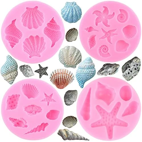 Marine Theme Cake Fondant Silicone Mold Seashell Conch Starfish Coral Molds For Cake Decorating Cupcake Topper Candy Chocolate Gum Paste Polymer Clay Set Of 4 9 Marine Theme Cake Fondant Silicone Mold Seashell Conch Starfish Coral Molds For Cake Decorating Cupcake Topper Candy Chocolate Gum Paste Polymer Clay Set Of 4 - Image 7