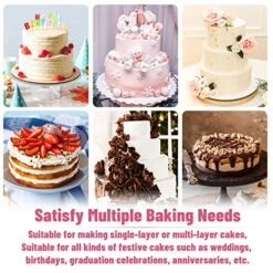 Round Cake Pans - Silicone Mold Baking Set Of 4, Nonstick Quick Release Bakeware Pan For Cheesecake, Rainbow Cakes And Chocolate Cakes - 4" 6" 8" 9" Dishwasher Safe -Wilton Shop 51oizTpMdnL