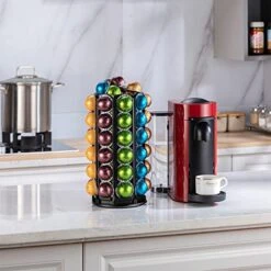 For Nespresso Pods Holder With Central Additional Pods Storage (Carousel-60+ Pods) -Wilton Shop 51os5Lp9vEL