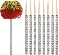 32Pcs Bling Candy Apple Sticks,6 Inches Caramel Bamboo Apple Sticks With Rhinestones Diamond,Fruit Treats Decorative Sticks For Dessert Table(Gold) 15 32Pcs Bling Candy Apple Sticks,6 Inches Caramel Bamboo Apple Sticks With Rhinestones Diamond,Fruit Treats Decorative Sticks For Dessert Table(Gold) -Wilton Shop 51oyk8K2AKL. AC