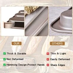 Baguette Pan French Bread Mold Carbon Steel Perforated 3 Cavity Baking Bocadillo Tray Nonstick Long Loaf Toast Cake Mould Bakeware Baking Pans For Oven 8 Baguette Pan French Bread Mold Carbon Steel Perforated 3 Cavity Baking Bocadillo Tray Nonstick Long Loaf Toast Cake Mould Bakeware Baking Pans For Oven -Wilton Shop 51p9K1MlUlL