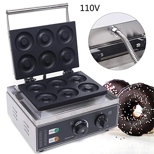 Electric Donut Maker, 6 Holes Non-stick Commercial Donut Machine, 110V 1550W Electric Doughnut Machine, Double-Sided Heating Commercial Donut Maker For Home Commercial Use 5 Electric Donut Maker, 6 Holes Non-stick Commercial Donut Machine, 110V 1550W Electric Doughnut Machine, Double-Sided Heating Commercial Donut Maker For Home Commercial Use - Image 3