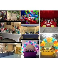 4 Ft. Black Rectangular Spandex Table Cover Open Back Fitted Stretch Tight Table Cloth Tradeshows Vendors -Wilton Shop 51pFAH8hK1L